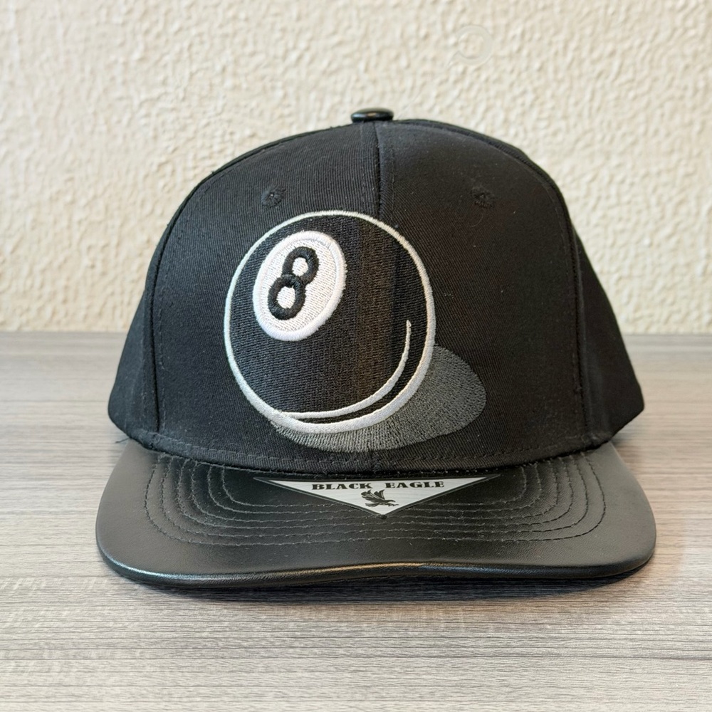 Vintage 8 Ball Snapback Baseball Cap.